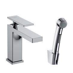 Hansgrohe Tecturis E wastafelkraan met bidet douchekop staand chroom 73210000