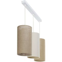 BPS Koncept Boho Ellegant Slim hanglamp 3x60 W crème-beige 0T0-L3-007