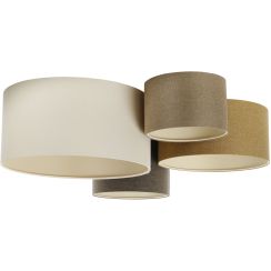 BPS Koncept Boho Ellegant plafondlamp 4x60 W bruin-beige 084-076
