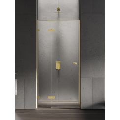 New Trendy Eventa Gold Shine douchedeur 120 cm kantelbaar gouden glans/helder glas EXK-4679