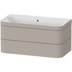 Duravit Happy D.2 wastafel met kast 97.5 cm grijs HP4638N6060