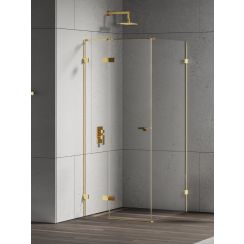 New Trendy Eventa Gold Shine douchecabine 120x90 cm rechthoekig gouden glans/helder glas EXK-4715