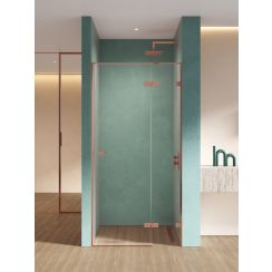 New Trendy Eventa Copper Shine douchedeur 110 cm kantelbaar koper glans/helder glas EXK-6359