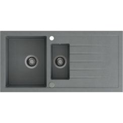 Quadron Bruce graniteq spoelbak 100x50 cm grijs/grafiet/onyx HCQB9950SZK