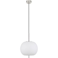 Globo Lighting Blacky I hanglamp 1x60 W wit-nikkel 15345H1NO