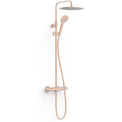 Tres Over-Wall doucheset wand met thermostaat met regendouche gouden 19038705OPM