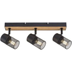 Rabalux Metta plafondlamp 3x14 W zwart-hout 71153