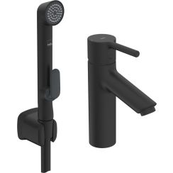 Oras Optima wastafelkraan met bidet douchekop staand zwart 2606AF-33