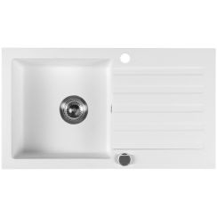 Sapho spoelbak van graniet 78x44 cm wit GR7201