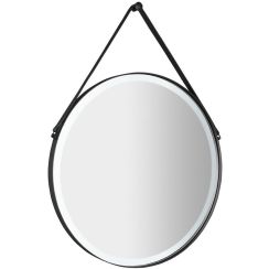 Sapho Orbiter spiegel 60x60 cm rond met verlichting zwart ORL060