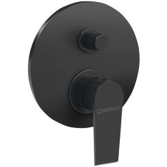 Sapho Kai bad- en douchekraan inbouw zwart KA42/15
