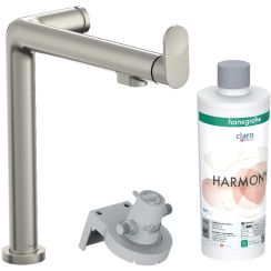 Hansgrohe Aqittura M91 keukenkraan met filter staand roestvrij staal 76802800