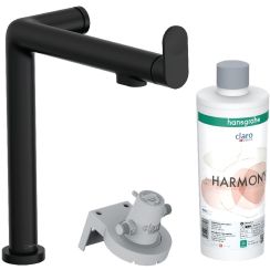 Hansgrohe Aqittura M91 keukenkraan met filter staand zwart 76802670