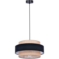 Kaja Gato hanglamp 1x40 W zwart-beige K-5231