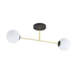 Emibig Magnum plafondlamp 2x10 W zwart-gouden 1233/2