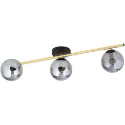 Emibig Splendi plafondlamp 3x10 W zwart-gouden-grafiet 1246/3