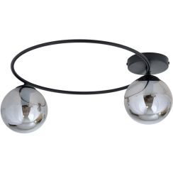 Emibig Sopra plafondlamp 2x10 W zwart-bedampt 1256/2