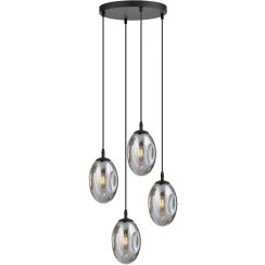 Emibig Astral hanglamp 4x10 W zwart-bedampt 1266/4PREM