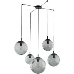 TK Lighting Esme hanglamp 5x5 W zwart-grafiet 5382