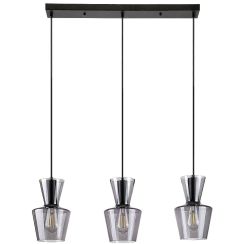 Rabalux Abra hanglamp 3x60 W zwart-bedampt 72163