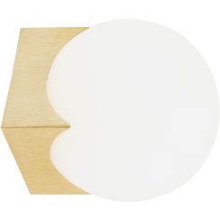 Argon Austin wandlamp 1x7 W messing-opaal 4714