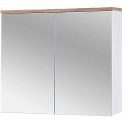 Comad Bali White kast 80x20x69.4 cm met spiegel wit-eik BALI WHITE 841 FSC