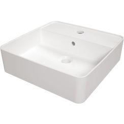 Deante Square wastafel 42x42 cm vierkant opbouw wit glans CGS_6U4B