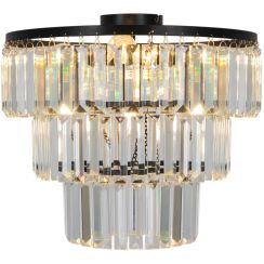 Zuma Line Tifanny plafondlamp 4x40 W zwart-doorzichtig P17127-4-BK