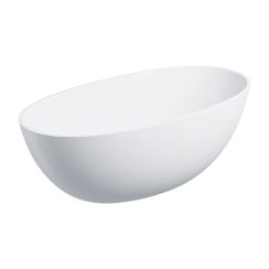 Omnires Shell M+ vrijstaand bad 148x75 cm ovaal wit SHELL148WWBM