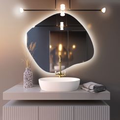 Baltica Design Bright Stain III spiegel 90x77 cm met verlichting 5904107914817