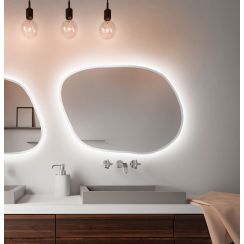 Baltica Design Bright Stain IV spiegel 50x36 cm met verlichting wit 5904107920672