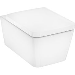 Hansgrohe EluPura Q toiletpot met softclose toiletbril hangend zonder kraag wit glans 60293450