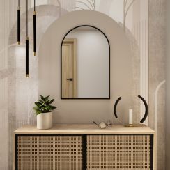 Baltica Design Tiny Border Pastille Cut spiegel 60x90 cm zwart 5904107924694