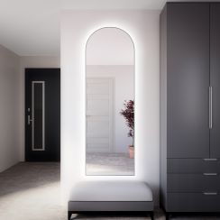 Baltica Design Tiny Border Pastille Cut spiegel 50x90 cm met verlichting zilveren 5904107929576