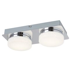Rabalux Hilary plafondlamp 2x10 W wit-chroom 5662