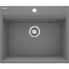 Deante Corio spoelbak van graniet 60x50 cm grijs/grafiet/onyx ZRC_S10A