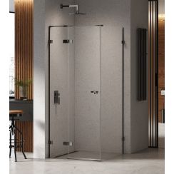 New Trendy Eventa Black Chrome douchecabine 100x100 cm vierkant zwart glans/helder glas EXK-6160