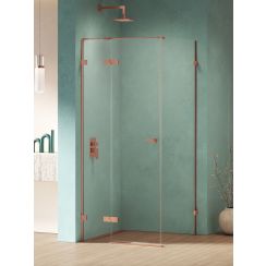 New Trendy Eventa Copper Shine douchecabine 110x110 cm vierkant koper glans/helder glas EXK-6392