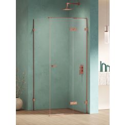 New Trendy Eventa Copper Shine douchecabine 100x100 cm vierkant koper glans/helder glas EXK-6415
