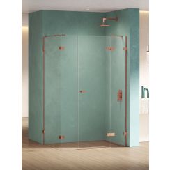 New Trendy Eventa Copper Shine douchecabine 150x80 cm rechthoekig koper glans/helder glas EXK-6460