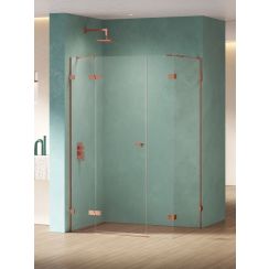 New Trendy Eventa Copper Shine douchecabine 110x100 cm rechthoekig koper glans/helder glas EXK-6467