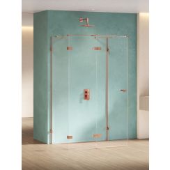 New Trendy Eventa Copper Shine douchecabine 100x80 cm rechthoekig koper glans/helder glas EXK-6477