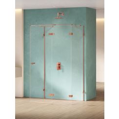 New Trendy Eventa Copper Shine douchecabine 120x100 cm rechthoekig koper glans/helder glas EXK-6496