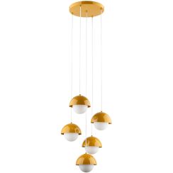 TK Lighting Bono hanglamp 5x8 W geel 10268