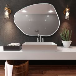 Baltica Design Bright Stain I spiegel 70x50 cm met verlichting wit 5904107916576