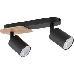 TK Lighting Cover plafondlamp 2x10 W zwart 4674