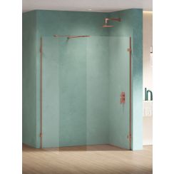 New Trendy Eventa Copper Shine inloopdouche 140x90 cm koper glans/helder glas EXK-6569