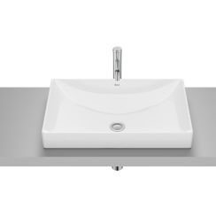 Roca Ona wastafel 60x40 cm rechthoekig inbouw wit glans A32768MS00