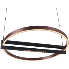 MaxLight Singapur hanglamp 1x48 W zwart-koffie P0552