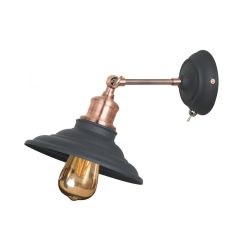 GTV Loret wandlamp 1x40 W zwart OS-LORW-E27-10-DEC